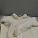 Womens Fleece Sweatshirts Cropped Half Zip Fuzzy Warm Sherpa Pullover Varsity Jackets with Zipper Pockets (Small, Beige)