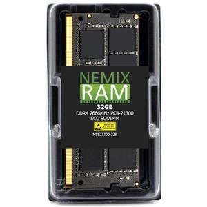 NEMIX RAM 32GB (1X32GB) DDR4 2666MHZ PC4-21300 2Rx8 1.2V CL19 260-PIN ECC SODIMM (32GB (1X32GB) DDR4 2666MHZ ECC SODIMM)