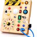 Busy Board for Toddlers - Montessori Educational Toy for 1-3 Year Old Boys & Girls | Travel-Friendly Sensory Learning Activity | Ideal for Kids with Autism(Clocks Busy Board)