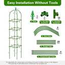 2 Pack Garden Obelisk Trellis for Climbing Plants, 72" Metal Rustproof Rose Trellis, Tower Potted Cages Plant Support for Flowers/Vegetables/Vines, Indoor Outdoor Garden Patio