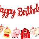 Farm Birthday Party Decorations Red Farm Happy Birthday Banners Farm Animal Party Decorations for Farm Barnyard Birthday Party Barn Theme Baby Shower Supplies