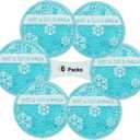 OLESILK Small Hot Cold 6 Packs, Reusable Round Gel Beads Ice Pack with Cloth Backing, Hot and Cold Therapy for Breastfeed Injury, Kids Pain Relief, Headache, Tired Eyes, Wisdom Teeth, Sinus Relief