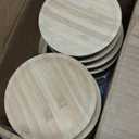 20 Pcs 4 Wine Glass Charcuterie Topper, Bamboo Round Wine Glass Charcuterie Board Topper, Dual Use Cup Topper Appetizer Plates for Family Gatherings, Bars, Restaurants