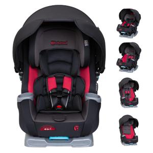 Baby Trend Cover Me 4-in-1 Convertible Infant/Toddler Car Seat, Scooter
Adjustable/Removable Canopy for Sun Protection & 2 Cup Holders, Black/Red, for Family Trips, Daily Transport & Everyday Use, MFD: 04/16/2026