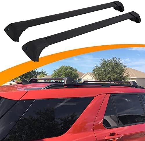 220lb Roof Rack Cross Bars Customized Fit for 2020-2025 2026 Ford Explorer, Adjustable Aluminum CrossBars with Lock, Rooftop Luggage Cargo Carrier Accessories for Kayak Bike