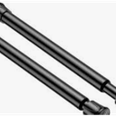 QINGYUN 2 Pack Spring Tension Curtain Rod 8 to 12.5 Inch, DIY Mini Curtain Rods No Drill for Slim Window Cupboard Closet Sidelights, Black