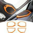 JeCar Orange Interior Speaker Cover Bezel Trim Kit for 2018-2023 Jeep Wrangler JL JLU & Gladiator JT Interior Accessories