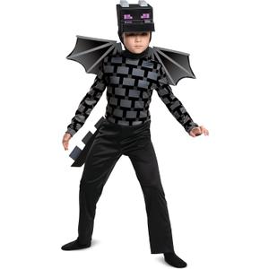 Disguise Minecraft Ender Dragon Costume for Kids, Video Game Inspired Character Outfit, Classic Child Size (4-6),Black
