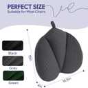 Lumbar Support Pillow for Recliner, Back Support Pillow for Office Chair, Back Cushion with Shredded Foam for Back Pain Relief & Reading, Lumbar Cushions for Couch, Sofa Seat, Car, Grey