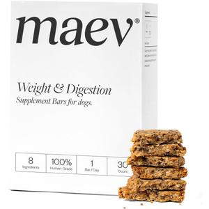 MAEV Human-Grade Weight & Digestion Supplement Bars | Natural Support for Healthy Weight Management & Digestive Support, 30 Count