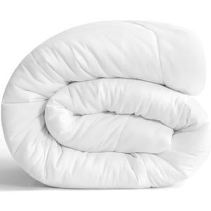 NTBAY Twin Comforter - Down Alternative Duvet Insert, All Season Bedding Quilted with Corner Tabs, Machine Washable, Soft Comforter Only, White (Twin(68x90 Inch) Pack of 1)