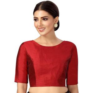Indian Readymade Designer Party Wear Bollywood Style Choli Top Sari Blouse for Women (Large, Maroon)