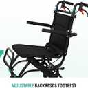 Ultra-Lightweight Wheelchair for Adults & Seniors |Only 16lbs| Compact Foldable Travel Wheelchair with Extendable Footrest & Handle | Premium Aluminum Alloy | Portable Transport Wheelchair