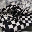 Jacquotha Black and White Towels Set of 8, Cute Checkered Towels for Bathroom Decor, 2 Bath, 2 Hand, 4 Washcloths, Cotton