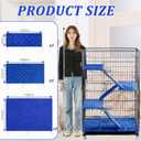63" H 4-Tiers Large Ferret Cage with 7 Pcs Ferret Cage Liner, Chinchilla Crate Indoor Large Pet Crate with Wheels, Small Animal Cages with Ramp, Hideout, Pull Out Tray, for Rat Hamster, Hedgehog