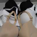 Fruit of the Loom Women's Smooth Cotton T-Shirt Bra Pack - Ultra-Soft, Flexible, and Invisible Under Tees, 38D