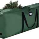 ZOBER 600D Oxford Fabric Large Christmas Tree Storage Bag - Fits 9 Ft Artificial Trees - Tear Proof Waterproof Christmas Tree Bag For Storage Box For Xmas - Strong, Durable Handles - Card Slot - Green