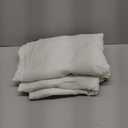 MIULEE Dusty White Linen Curtains 84 Inch Length 2 Panels for Bedroom Living Room, Soft Thick Linen Textured Window Drapes Semi Sheer Light Filtering Back Tab Rod Pocket Burlap Look Light White Decor