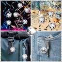 25Pcs Disco Ball Keychain, Mini Silver Disco Ball Key Chain Party Favors for Supplies Decorations