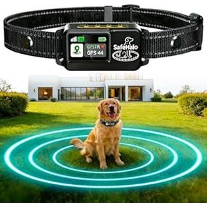 Wireless GPS Dog Collar Fence for Backyard Escape  Invisible Electric Fence for Dogs that Run&Dig,48H Battery,Adjustable Range 653280 ft, Waterproof for Camping & Open Fields (Over 15 lbs)