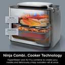 Ninja Combi All-in-One Multicooker, Oven, & Air Fryer, Complete Meals in 15 Mins, 14-in-1 Functions, Combi Cooker + Air Fry, Bake, Roast, Slow Cook and More, 3 Accessories, Stainless Steel, SFP701