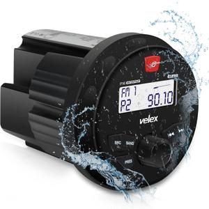 Marine Radio Marine Stereo Bluetooth Boat Stereo Gauge Style Round System Boat Radio