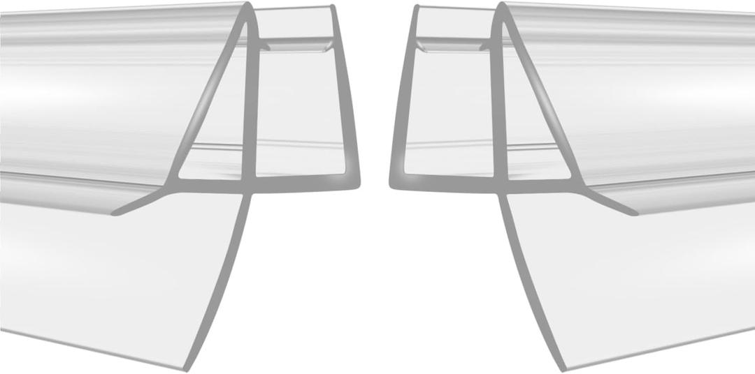 2-Pack Shower Door Bottom Seal (1/4'' X 39'') Glass Shower Door Seal Strip with Drip Rail Frameless Shower Door Sweep can Covers up to 13mm Gap