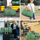 Vomgomfom 65L/85L/115L Foldable Travel Duffle Bag, Lightweight Checked Luggage with Shoe Compartment, Water-Resistant Weekender Overnight Bag for Men & Women