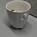 BTaT- White Coffee Mugs Set of 6 (12 oz), Porcelain White Coffee Mug Set with Gold Trim Design