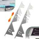 Stove Gap Covers Stainless Steel,2 Pack (Silver) Retractable length from 13.8" to 27.5"