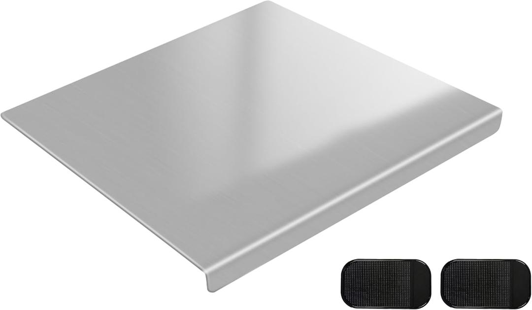 Stainless Steel Cutting Board with 2 Pack Non-Slip Mats, Yoposeo Heavy Duty Baking Cutting Chopping Boards for Kitchen, Meat, Fruits, Vegetables, Bread and Baking (19.7" X 15.7"/ 50 X 40cm)