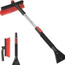 Snow Brush with Ice Scraper for Car Windshield Extendable 35 inch Vertical Car Snow Remover Windshield Snow Scrapers Removal Shovel for Car SUV Truck Windows
