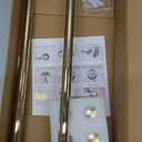 WINCASE Crystal Towel Holder Double, Adjustable Gold Towel Bar 18 to 30 Inch, Towel Rack Rail for Bathroom Wall Mounted