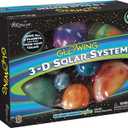 Great Explorations, 3-D Solar System Glow In The Dark Ceiling Hanging Kit 3D Planets and Star Stickers Create the Milky Way Teach Science STEM