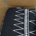 Andency Black King Size Quilt Set, 3 Pieces Boho Lightweight Soft Striped Bedspread for All Season (106"x96"), Printed Bohemian Polyester Reversible Coverlet Comforter Sets