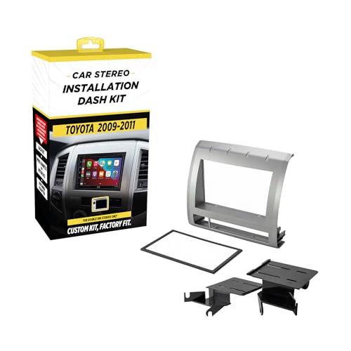 Scosche TA2053S9B Double DIN Radio Install Dash Kit Compatible with Select 2009-2011 Toyota Tacoma - Aftermarket Car Stereo Installation Kit - See Fit Guide in Images to Verify Vehicle Compatibility