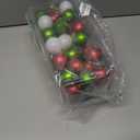 42pcs Christmas Balls Ornaments Set - Red and Green Christmas Ornaments Assorted Shatterproof Glittering Hanging Xmas Tree Decorations for Home Indoor Holiday Party Decor