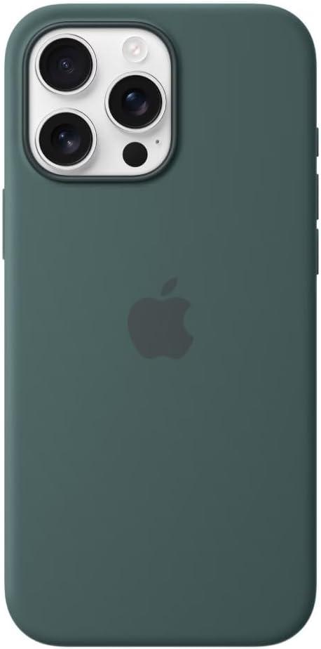 Apple iPhone 16 Pro Max Silicone Case with MagSafe and Camera Control: Lightweight Phone Case, Wireless Charging Compatible, Smooth Matte Finish; Lake Green Apple iPhone 16 Pro Max Silicone Case with MagSafe and Camera Control: Lightweight Phone Case, Wireless Charging Compatible, Smooth Matte Finish; Lake Green