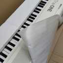 The ONE Smart Keyboard COLOR 61 Lighted Keys Piano Keyboard, Electric Piano for Beginners with 256 Tones, 64 Polyphony, Built-in LED Lights & Apps, Supports USB MIDI/Headphones (White), 11.73 x 35.12 x 3.37 inches