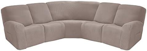 2-Seat Sectional Recliner Sofa Cover, size 27*20 in , 20*12 in. Grey