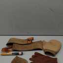 UNIMEIX 5 Pack Self Tanning Mitt Applicator Kit Self Tan Back Applicator with Self Tanning Glove for Self Tan Glove and Sunscreen Brush Kit (Brown)