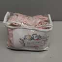 Pink Floral Curtains 90 Inches Long 2 Panels Set Blush Dusty Pink Flower Printed Linen Drapes Girls Bedroom Back Tab Semi Sheer Window Curtains Living Room Nursery Dining Room Aesthetic Boho Decor