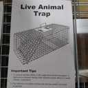 Foldable Humane Live Animal Trap Cage-30"x11.5"x11", Powder-Coated Alloy Steel Live Trap-Zip Ties -Squirrel Cage for Stray Cats, Raccoon, Squirrel, Mole, Opossum & Feral Cats