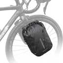 Rhinowalk Bike Front Fork Bag Waterproof Bike Pannier Bag Saddle Bag Shoulder Bag 6L for E-Scooter Mountain Bike Accessories (Black)