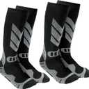 Warm Kids Ski Socks - 2 Pairs Merino Wool Skiing Socks, Winter Warm Snowboard Thermal Socks For Boys Girls Toddlers (3-5T, Black)