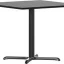Flash Furniture 36'' Square Black Laminate Table Top with 30'' x 30'' Table Height Base, 36"w X 36"d X 31.13"h