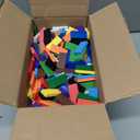 OBTANIM 600 Pcs Colorful Wooden Domino Blocks Set Tile Bulk Building Racing Stacking Games Educational Toys for Kids Birthday Party Favor