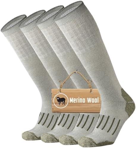 ONKE Knee High Socks Cushioned for Men Steel Toe Work Boots Over the Calf OTC Moisture Wicking Control Warm Hiking Hunting, Size: 13-15