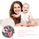 Sosation 30 Pcs Reusable Breast Pads Nursing Covers with Wet and Laundry Bag Floral Nipple Pads for Breastfeeding Mom Gift