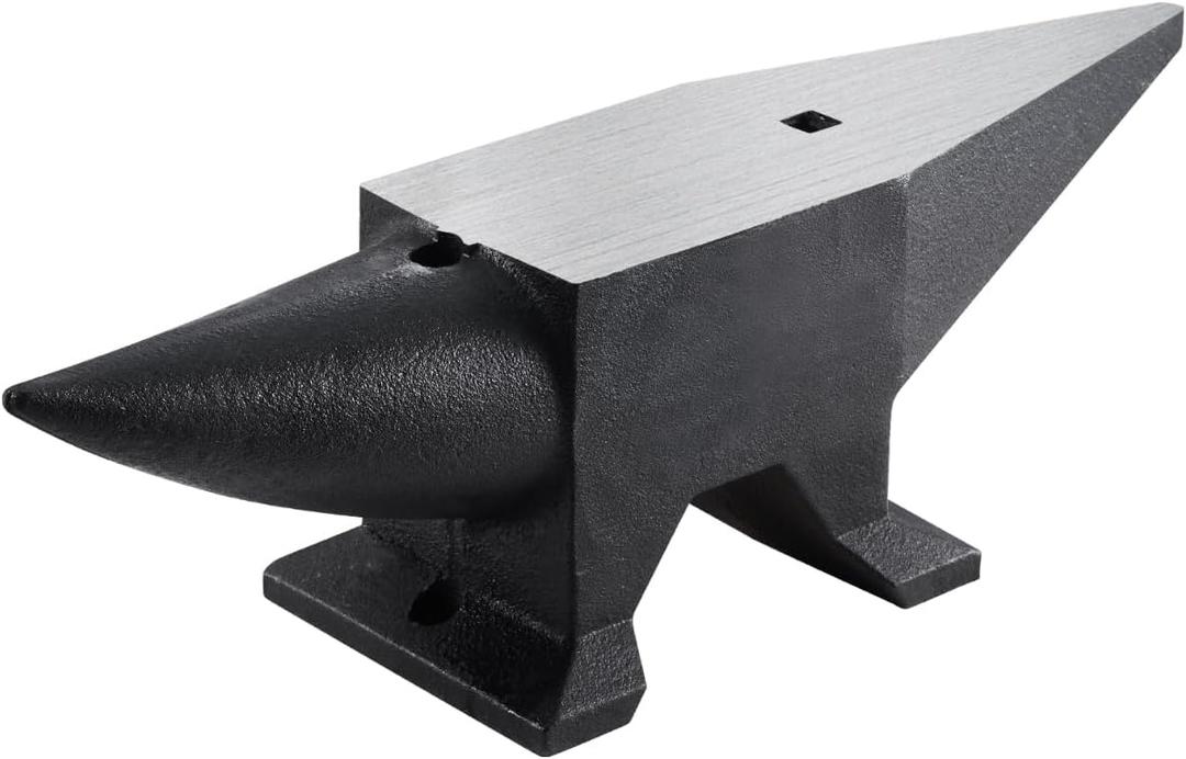VEVOR Cast Iron Anvil, 86 Lbs Single Horn Anvil with Large Countertop and Stable Base, High Hardness Rugged Round Horn Anvil Blacksmith, for Bending, Shaping